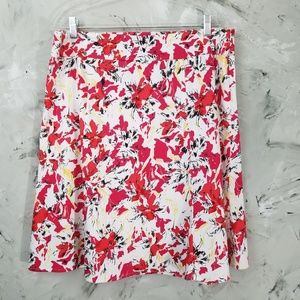 VINTAGE BLUE 90's Red Raspberry & White Full Skirt